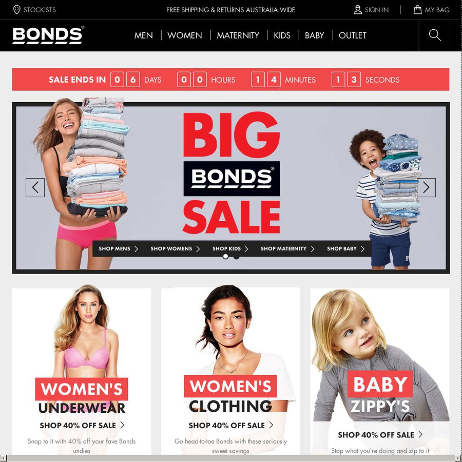 Bonds Boxing Day Sale 40% off Store Wide. 24-29 December - OzBargain