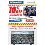 10% off on Selected TVs @ The Good Guys