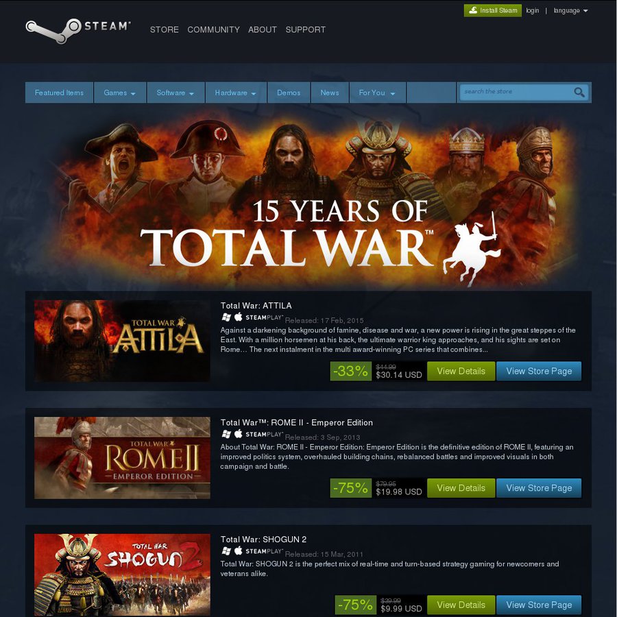 Steam total. Скидки в стим на тотал вар. Стим скидки на total War. Total War Rome скидка в стиме. Ключ игры стим тотал вар 2.