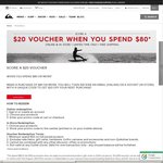 Quiksilver - Score a $20 Voucher When You Spend $80 or More