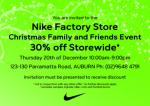 Nike - Christmas Family and Friends Event - 30% off Storewide