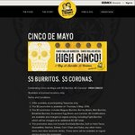 $5 Burritos/Bowls and $5 Coronas - Thursday 5th May @ Participating Guzman Y Gomez Locations