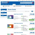 20% off iTunes Gift Cards @ Officeworks