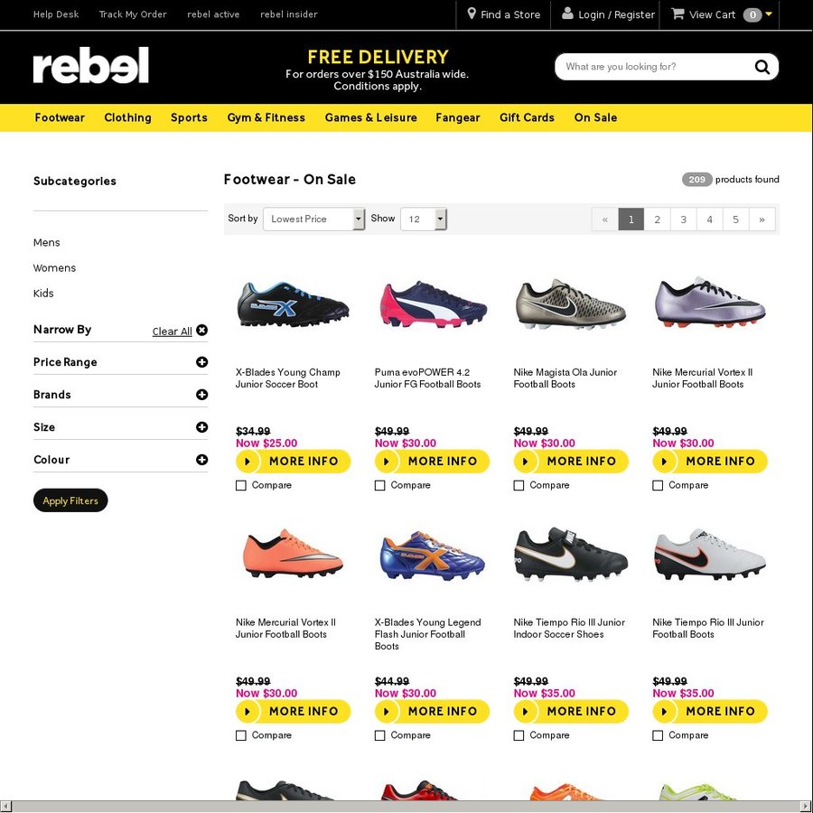 Rebel Sport Football Boots Sale - Up to 