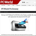 Win 1 of 3 HP OfficeJet Pro 8720 All-in-One Printer Packages Worth $537.85 from PC World AU