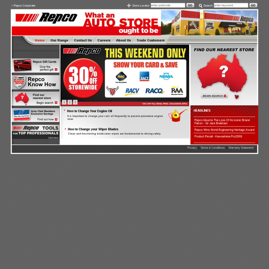 Repco deals this weekend