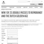 Win 1 of 25 Double Passes to See 'Rembrandt and The Dutch Golden Age: Masterpieces from The Rijksmuseum' [NSW]