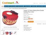 Tempo 12" Rotary Baking Stone Double Heating Pizza maker $65 plus Flat Rate Shipping