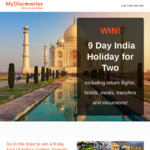 Win an All-Inclusive Holiday to India for Two Worth $5,000 from MyDiscoveries