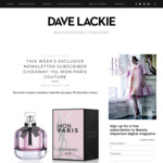 Win an YSL Mon Paris Couture Eau de Parfum from Dave Lackie