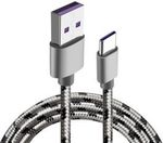Nylon Braided USB Type-C Charging / Data Sync Cable (1 Metre) ~ $1.65 AUD Delivered @ Zapals