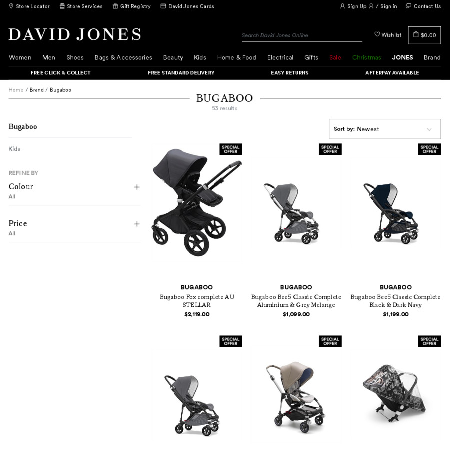 David jones sale stroller