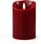 LED Flameless Flickering Candle Cinnamon Scent 3.5" X 5" - Burgundy $10.99 (Was $19.99) + Free Shipping @ AC Green Amazon AU