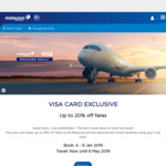 5-20% off Flights for Visa Card Holders @ Malaysia Airlines