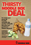 Free Bottle of Mt Franklin When You Purchase 3 Chicken Skewers from Noodle Box