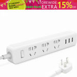 3x White Xiaomi Mi Power Strip - 3 USB Charging Ports with 3 Sockets for $50.12 Delivered @ Gearbite eBay