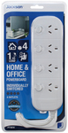 Jackson 4 Outlet Individually Switched Powerboard with 1 Metre Lead $10 (Was $20) @ Woolworths