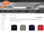 Free White T-Shirt with Every Big Mens Polo Shirt $19.95 - BigBlokeBasics.com.au
