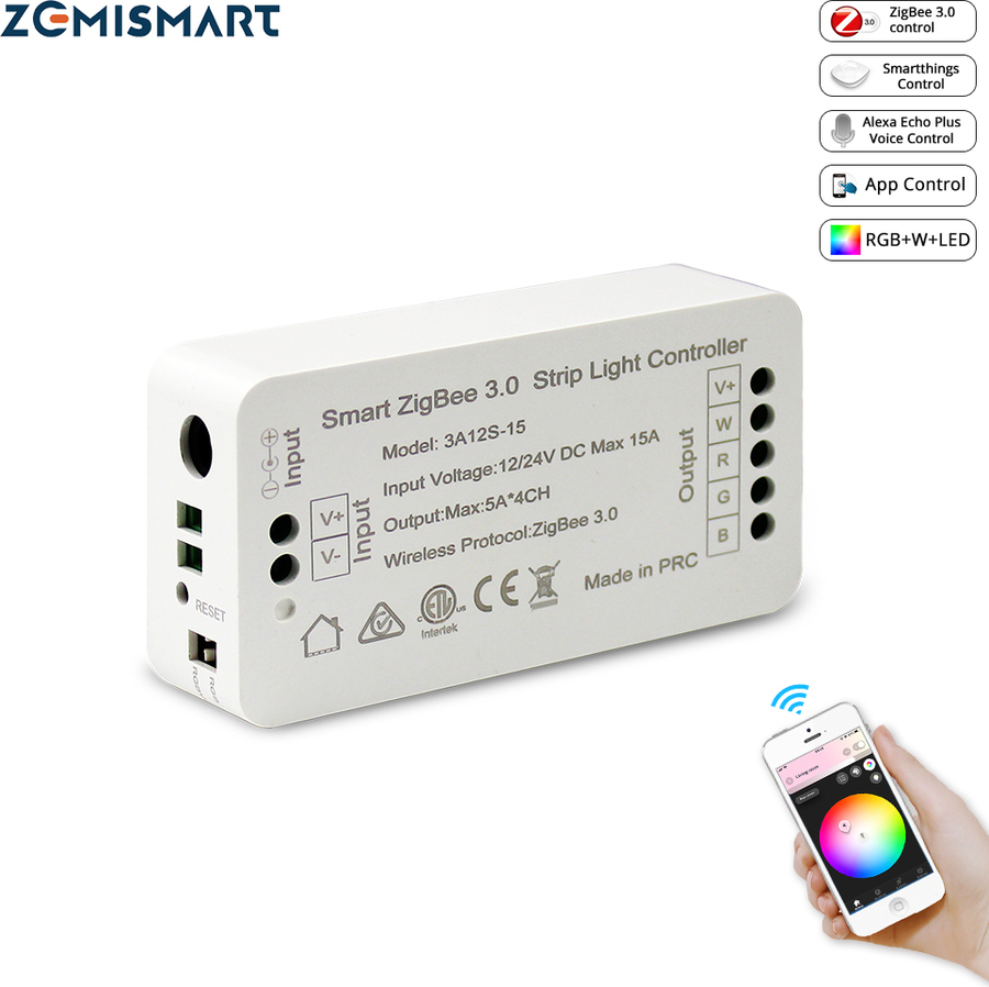 Smart Zigbee 3.0 RGB+W LED Strip Light Controller US $19.20 (~AU $30.20 ...
