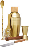 BarCraft Cocktail Set 6pc Brass Gift Boxed $39.95 (+ Delivery or Free over $50) @ MYER