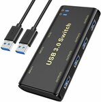 GANA USB 3 Sharing Switch with $21.99 (Was $36.99) + Delivery ($0 with Prime/ $39 Spend) @ Gana Link Amazon AU