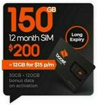 [eBay Plus] Boost $200 Pre-Paid SIM Starter Kit 365 Days with 150GB Data $138.55 + $2.49 Delivery @ jackey phone card eBay