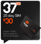Boost Mobile $30 Prepaid SIM Starter Kit (20GB + 17GB Data, 28 Days) for $9 Delivered @ Boost Mobile