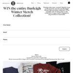 Win The Entire Burleigh Brewing Winter Merch Collection from Burleigh Brewing Company