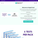 5x Pack of Roche SARS-Cov-2 Rapid Antigen Tests (25 Tests) $314.96 (10% off) + Free Shipping @ Rapid Proof