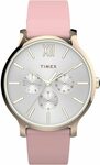 Timex Women's Transcend 38mm Rose-Gold-Tone Case White Dial Pink Leather Strap, TW2T74300 $51 Delivered @ Amazon AU