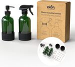 Green Round 500mL Glass Bottles 2-Pack Spray & Pump Dispensers Refillable $8.81 (Was $40) + Delivered @ EKOH-STORE via Amazon AU