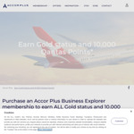 Join Accor Plus Business Membership for $399, Get Accor Live Limitless Gold Status & 10,000 Qantas Points (ABN Required)