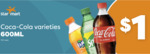 Coca-Cola Varieties 600ml $1 @ Caltex (Participating Stations)
