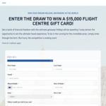 Win a $15,000 Flight Centre Gift Card from Hiddup