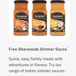 Free Sharwoods Simmer Sauce 420g at Coles @ Flybuys (Activation Required)