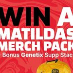 Win a Matildas Merch Pack + Genetix Supp Stack from Nutrition Warehouse