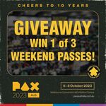 Win 1 of 3 Weekend Passes to PAX in Melbourne from Games Australia & PAX Australia