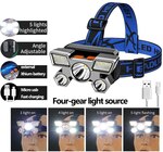 5 LED Rechargeable Headlamp - Orange US$3.02 (~A$4.77) Delivered @ CTZSOOP Light Store AliExpress