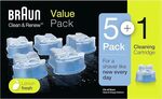 Braun Clean & Renew Refill Cartridge Lemonfresh 5+1 Pack $44.99 ($40.49 S&S) + Delivery ($0 with Prime/ $59 Spend) @ Amazon AU