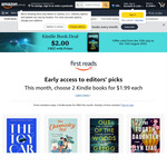 [Prime, eBook] Amazon First Reads: Early Access to New eBooks and Choose 2 of 9 eBooks for Free (July 2025) @ Amazon AU