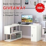 Win a Homcom L-Shaped Desk from Aosom