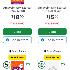 amaysim Prepaid Mobile Starter Packs: SIM Only $1, $30 Pack for $10, $40 Pack for $15, $150 Pack for $109 in-Store @ Woolworths
