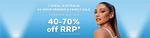 40-70% off RRP on Selected Cosmetics Brands & Products + $10 Postage ($0 w/ $250 Order) @ L'Oréal Australia Family & Friends