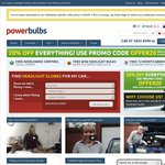 Powerbulbs 20% off Storewide + Free W5W (When Order > $24) - Free Worldwide Shipping