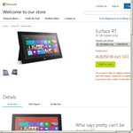 Microsoft Surface RT Student Pricing - 32GB for $350 and 64GB for $449