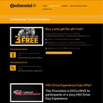 Buy 3 Continental Tyres and Get The 4th Free