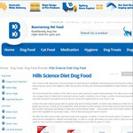 Hills Science Diet Dog Food Get 20% off @ Boomerang Pet Food