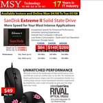 SanDisk Extreme II SSD 120GB $84, 240 $149, 480GB $269 @ MSY Pickup (Starts Monday)