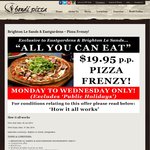[EastGardens & Brighton, NSW] All-You-Can-Eat at Bondi Pizza, $19.95