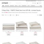 60% off 1500TC Sheets from $79.98 at Canningvale